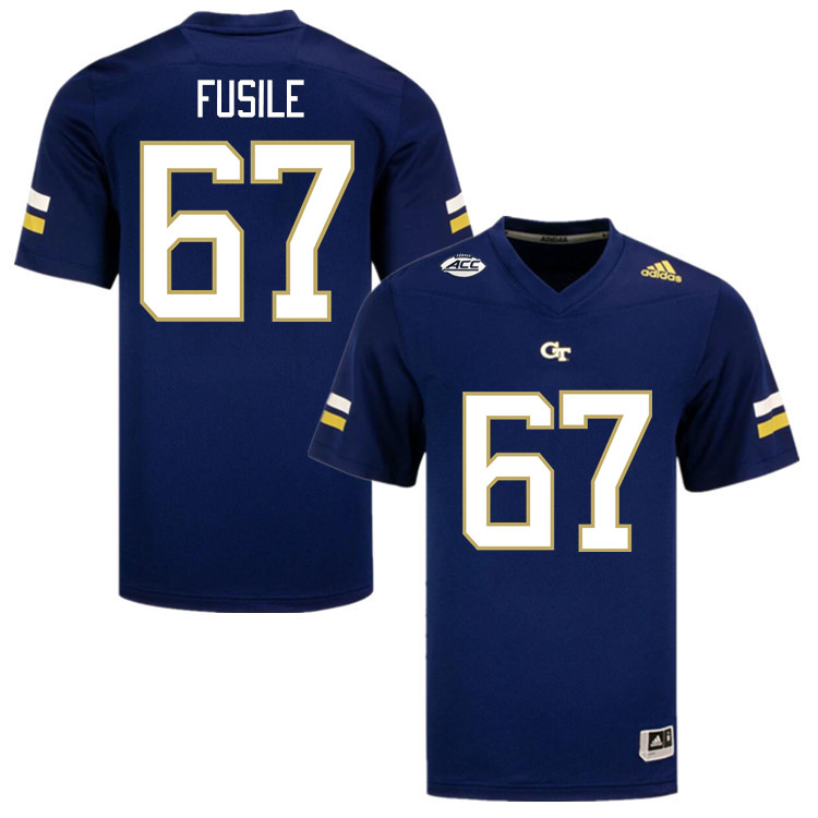 Men-Youth #67 Joe Fusile Georgia Tech Yellow Jackets 2023 College Football Jerseys Stitched-Navy